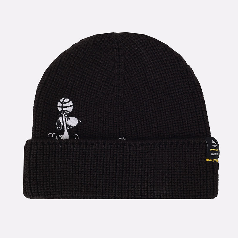  черная шапка PUMA x Peanuts Beanie 02326801 - цена, описание, фото 1
